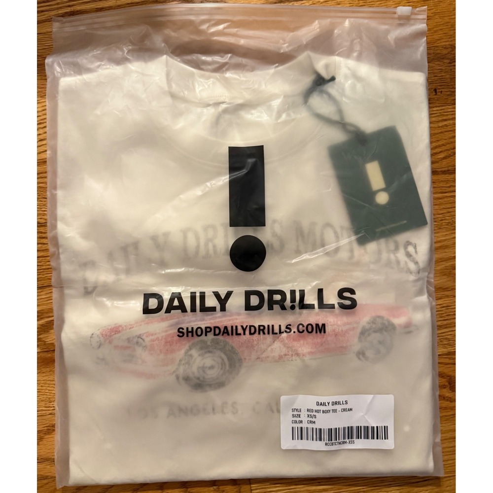 Daily Drills Motors Red Hot Boxy Tee Size XS/S NWT
